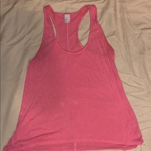 Bright pink tank top with racer back